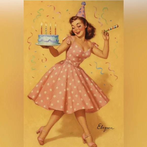 Unique Vintage 50s Prairie Daisy Swing Dress in Powder Pink, Size Large, NWT! - Picture 14 of 16